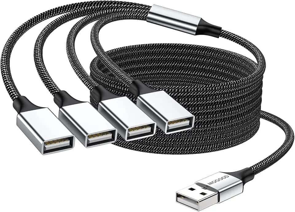 MOGOOD USB Hub 4 Port, USB 2.0 Multi Port Hub 1 in 4 Out