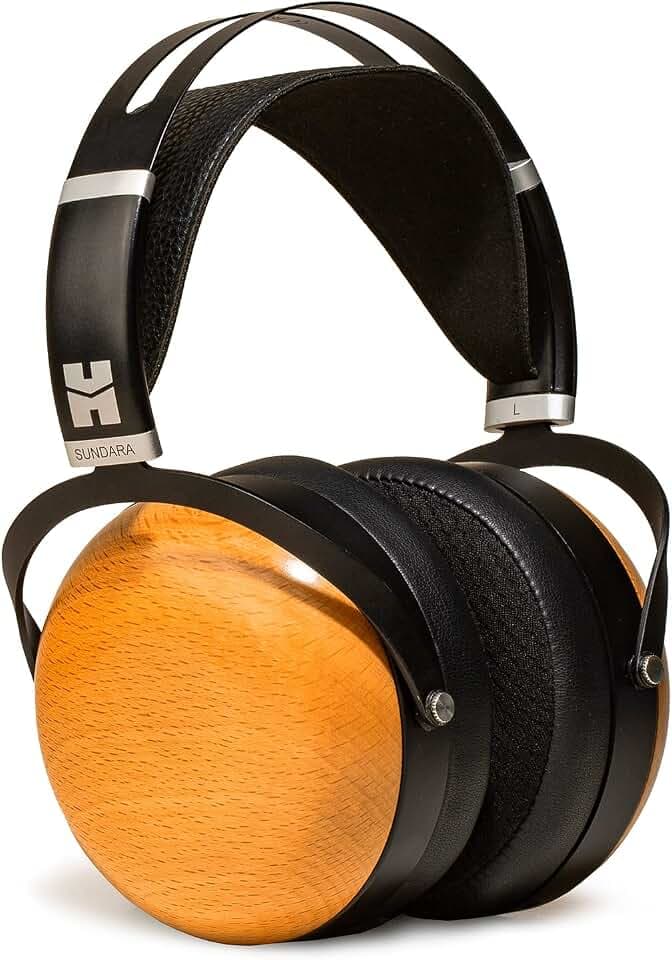 HIFIMAN Sundara Over-Ear-Kopfhörer mit geschlossener Rückseite, magnetisch, kabelgebunden, mit Stealth-Magnet-Design, abnehmbares Kabel, Holz-Ohrmuscheln für Zuhause, Studio, Aufnahme