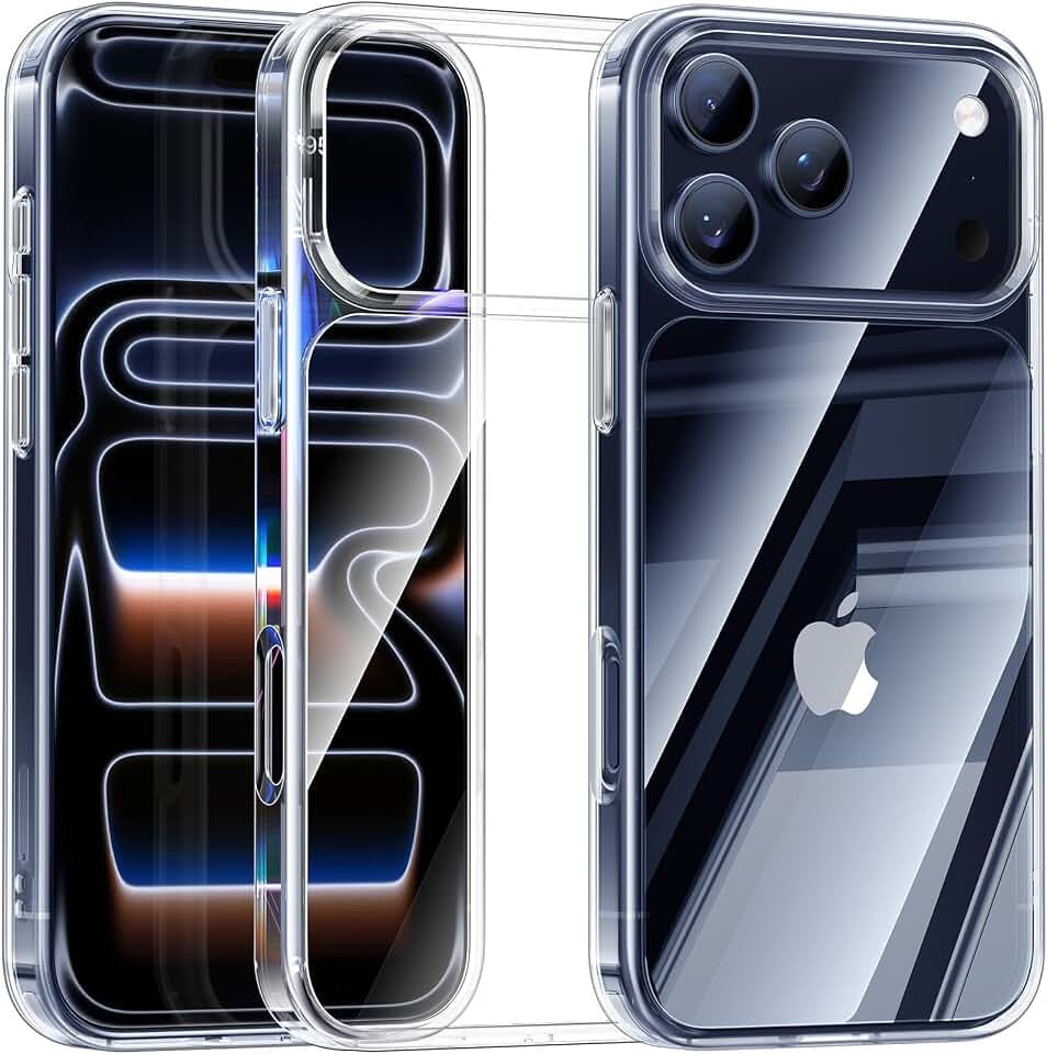 Maledan for iPhone 17 Pro Max Case Crystal Clear - Anti-Yellowing Transparent 17 Pro Max Phone Case, Shockproof Military Protection Bumper Cover for Apple iPhone 17Pro Max Accessories, Diamond Clear