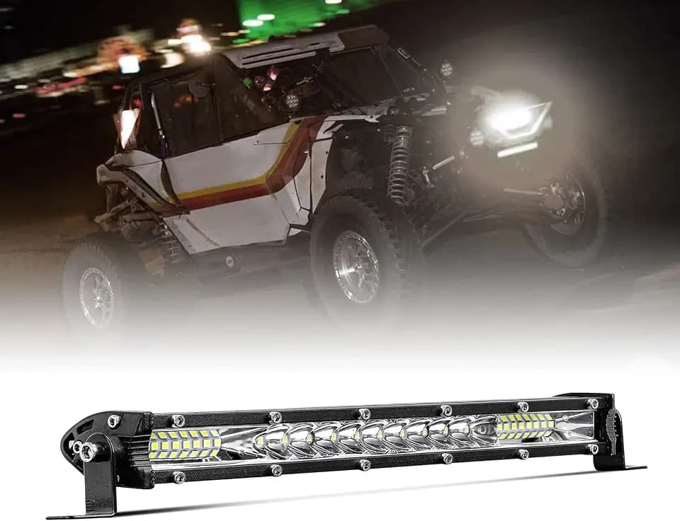 MAYELLO 10 Inch LED Light Bar Spot Flood Combo Beam Slim Single Row