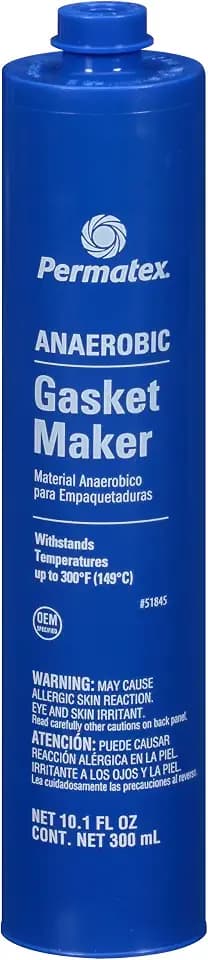 Permatex 51845 Anaerobic Gasket Maker, 300 ml Cartridge, Red