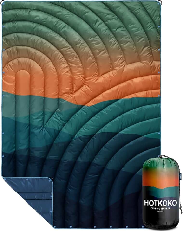 Puffy Camping Blanket,Large Camp Blanket Outdoor Camping Quilt