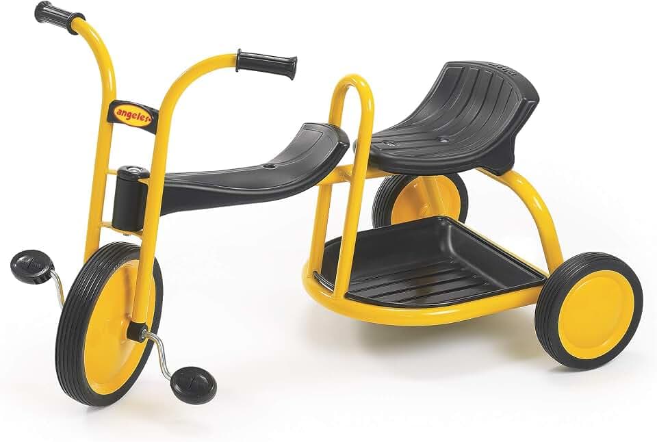 Angeles MyRider Kids Tricycle, Toddler Tricycle with Solid Airless Rubber Tires, Kids Bike for Preschools and Daycare, Tandem Bikes for Ages 3+, 15" Tall Seat