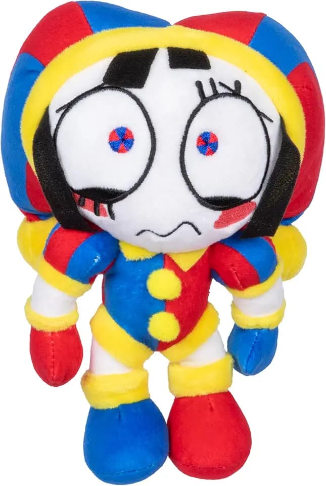 The Amazing Digital Circus Deluxe Pomni Plush Figure, 8"/20.3 CM Figure Made with Premium Materials, Collect Caine, Pomni, Kinger, Jax and Ragatha