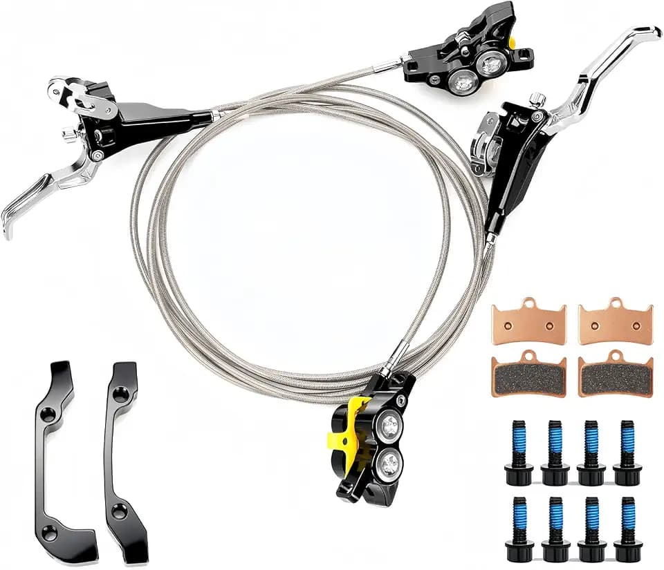 Upgraded Front Rear Brake Kit for Surron Light Bee/Light Bee X,Talaria XXX,Talaria Sting MX3 / R MX4,Segway X160 X260, E Ride Pro S/SS | 4 Piston Brake Kit | Dirt Bikes Part & Accessories