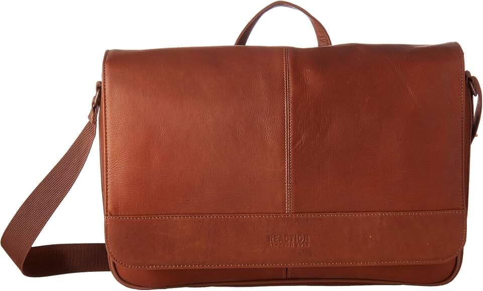 Kenneth Cole REACTION Out Of The Bag Manhattan Colombian Leather RFID 15.6" Laptop Briefcase