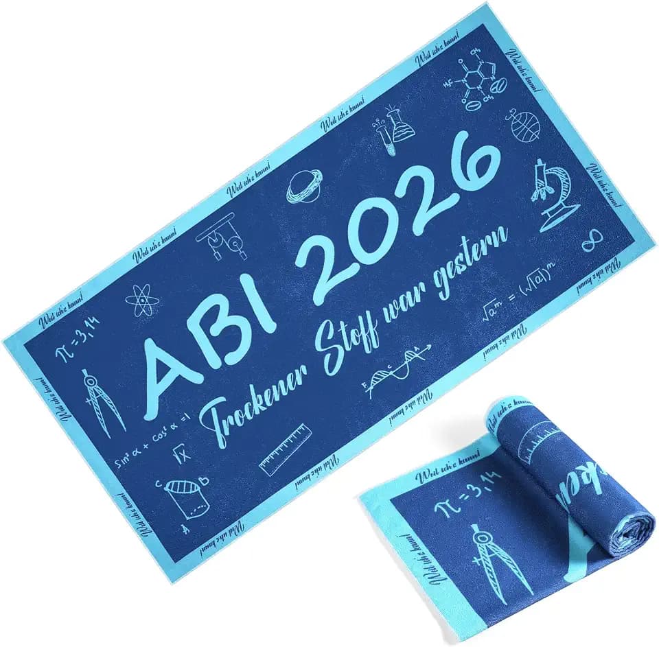 Namalu ABI 2026 Badetuch Geschenke, Dunkelblau, Akademischer Stil
