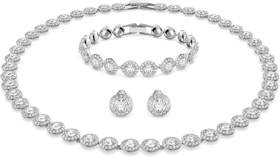 Swarovski Una Angelic Set, Set (3), Rundschliff, Weiß, Rhodiniert