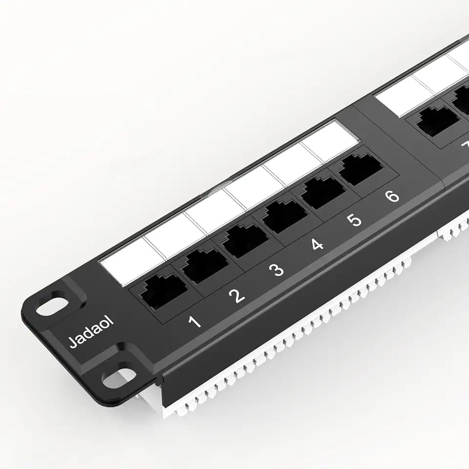 Jadaol 24 Port Patch Panel 10Gbps Rackmount Punch Down Network Panel