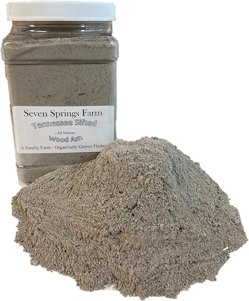 Tennessee Sifted Wood Ash 2lbs - All Natural Ashes from Organically Grown Hardwood Timber - Seven Springs Farm - (2 Pound, 1)