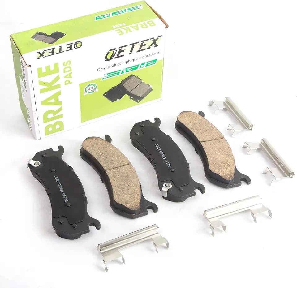 Front Ceramic Brake Pads Compatible with Chevy Silverado 1500 (1999-2006), Tahoe, Suburban, GMC Sierra & Astro - Replaces D785