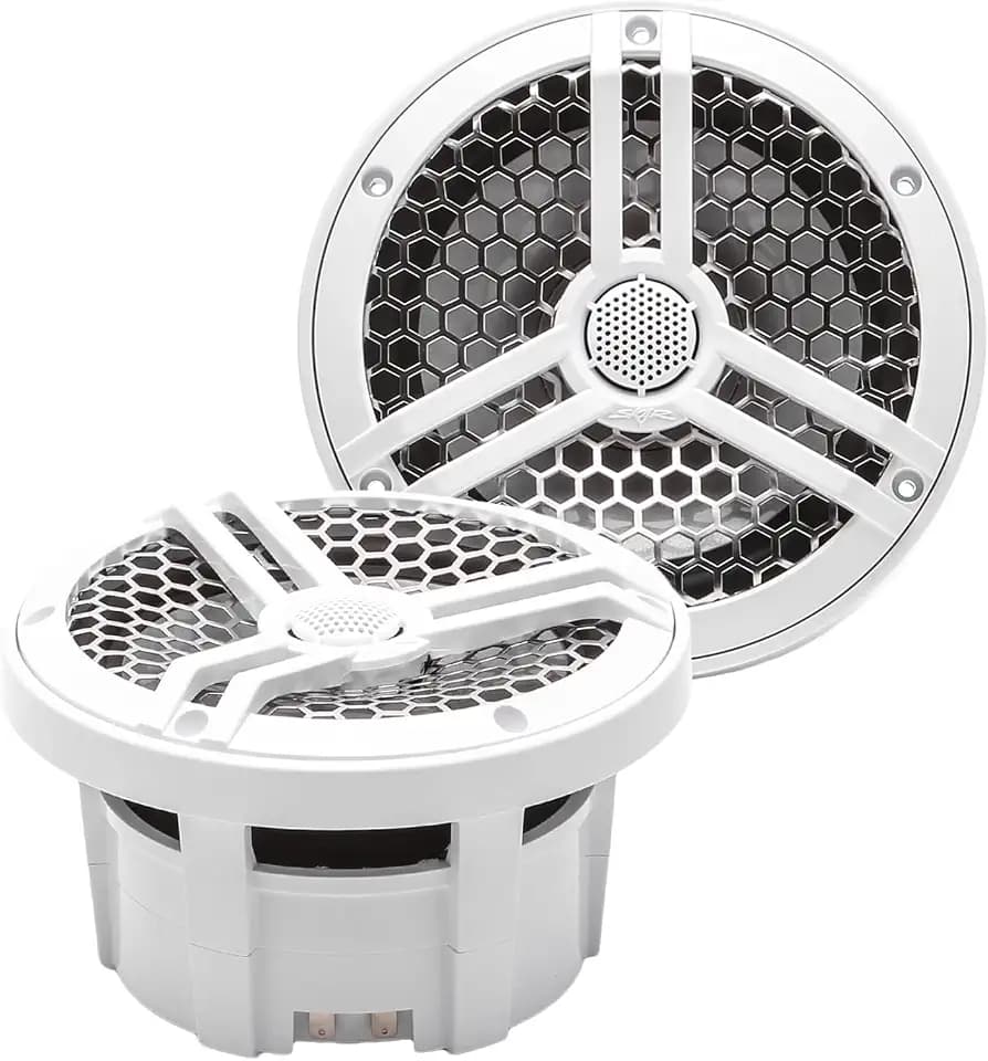 Skar Audio SK65M 6.5" 2-Way Marine Full Range 320 Watt Coaxial Speakers, Pair (White)
