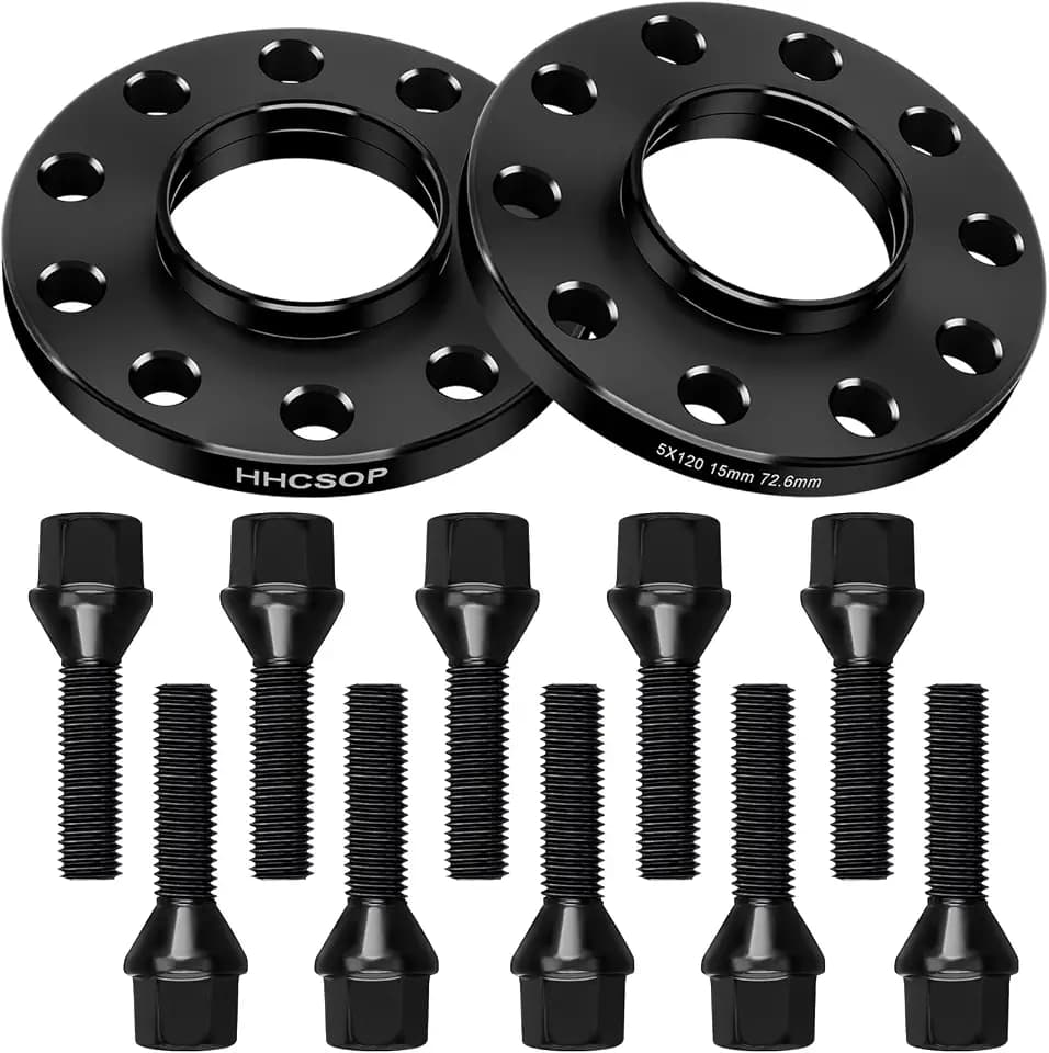 5X120 Wheel Spacers 15mm, M12x1.5 Studs, 72.6mm for 2002-2016 BMW E85 E84