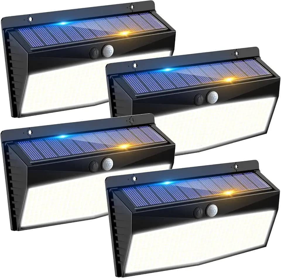 Peasur 368 LED Solar Motion Sensor Lights Outdoor Waterproof with 3 Modes