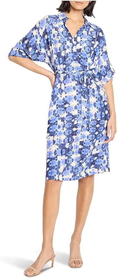 NIC+ZOE Women's Shibori Stone Belted Devon Dress