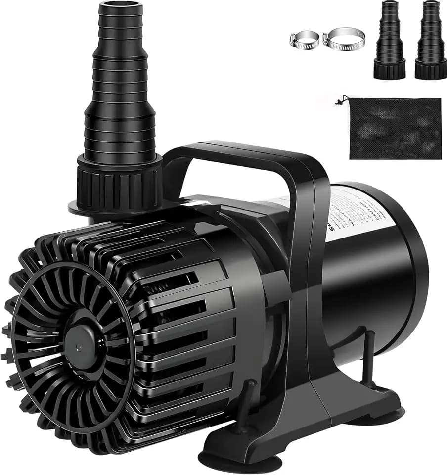 1800 GPH Pond Pump, 100W for Fish Ponds, Fountains & Waterfalls