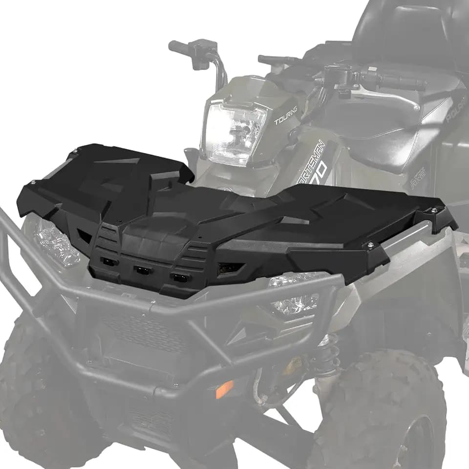 A & UTV PRO Front Rack for 2017-2021 Polaris Sportsman 570 450 Accessories Front Vented Hood Lid Storage Rack Cover, Replace 2636440-070