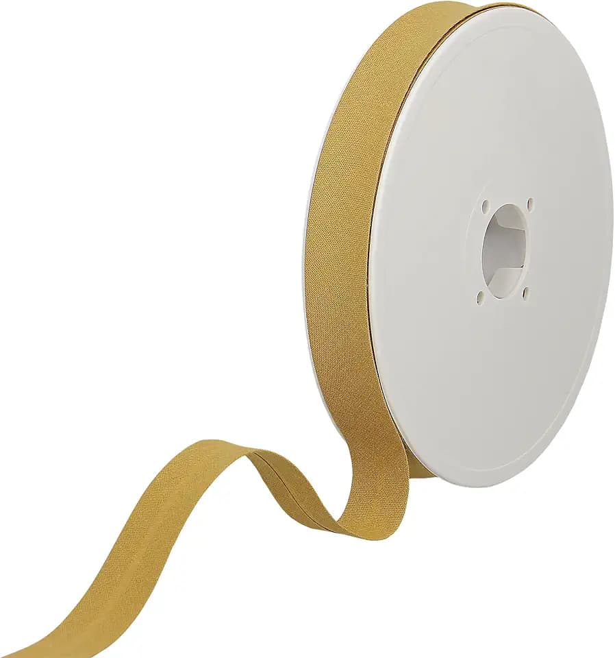 Schrägband – 30 mm breit, gefaltet 15 mm, 25 m Rolle, 50% Baumwolle, 50% Polyester, Bordüre zum Nähen, Banner, Polster, Möbel, Paspeln, Kleidung, Decken