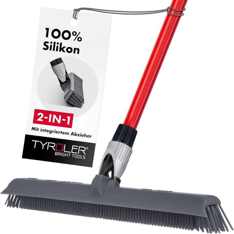 Tyroler Silikonbesen & Bodenabzieher | Kehrbesen-Kopf aus 100% Silikon 41cm