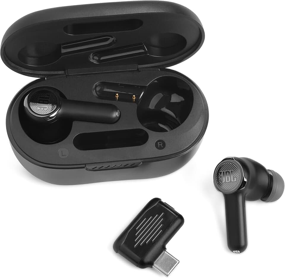 JBL Quantum TWS - True Wireless Noise Cancelling Gaming Earbuds (Schwarz)