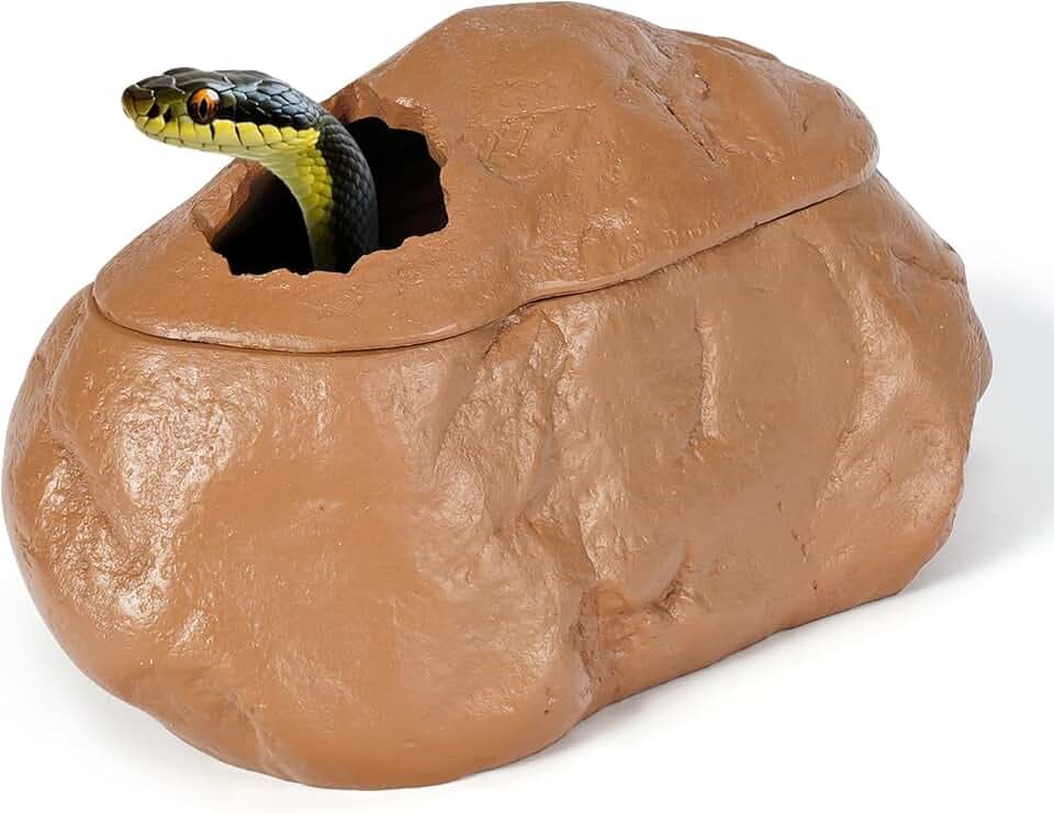 Schlangenhöhle für Gecko-Haarausfall, Natürliche Rock-Optik,