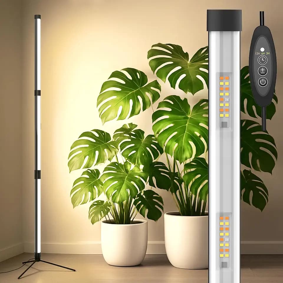 SANSI T10 Standing Grow Lights for Indoor Plants, Vertical Grow Light 4.4FT