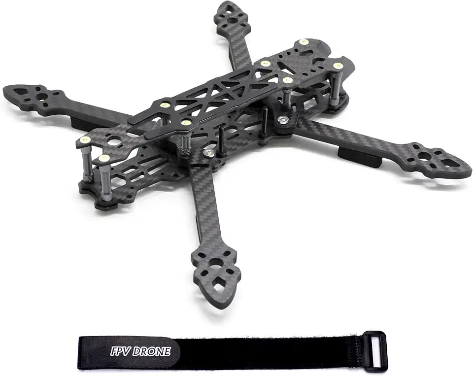 225mm FPV Racing Drone Frame Carbon Fiber 5 inch Quadcopter Freestyle Frame Kit with Lipo Battery Strap