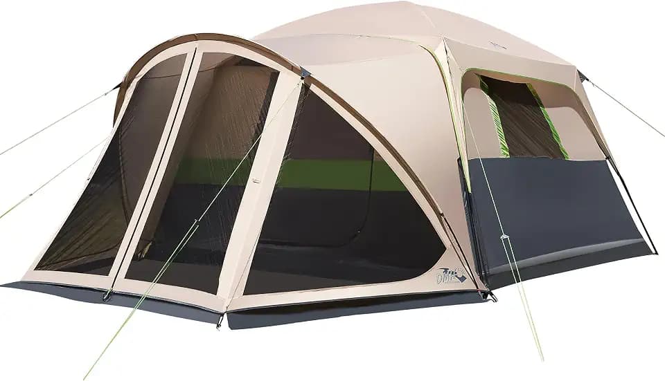 DMH OUTDOORS 6/8/10 Person Tents for Camping Cabin Tent with Screen Porch