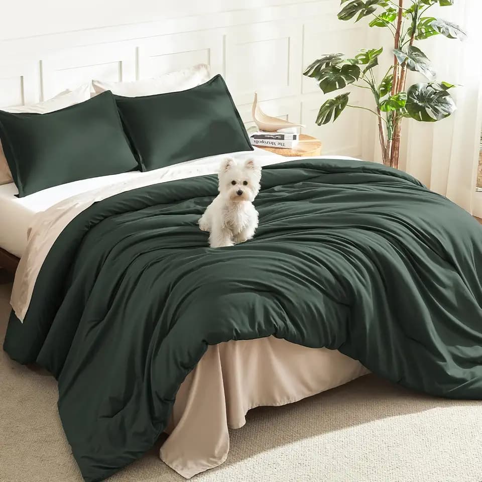 Litanika Super King Comforter Set, 3 Pcs Lightweight Bedding Set