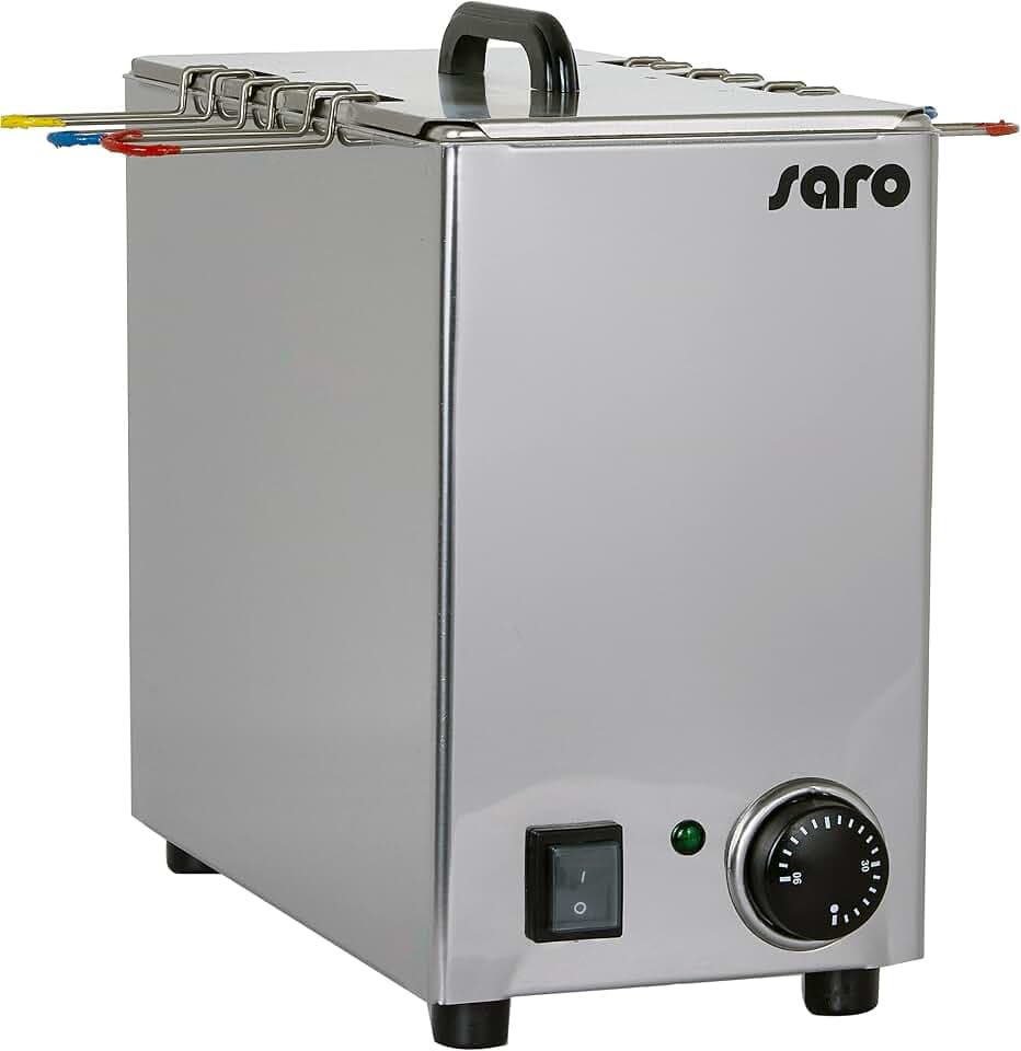 SARO Eierkocher – Für 6 Eier – Edelstahl – Regel- & Sicherheitsthermostat – Farbmarkierung – Temperatur 0–90 °C – 1,2 kW – Modell DAMO
