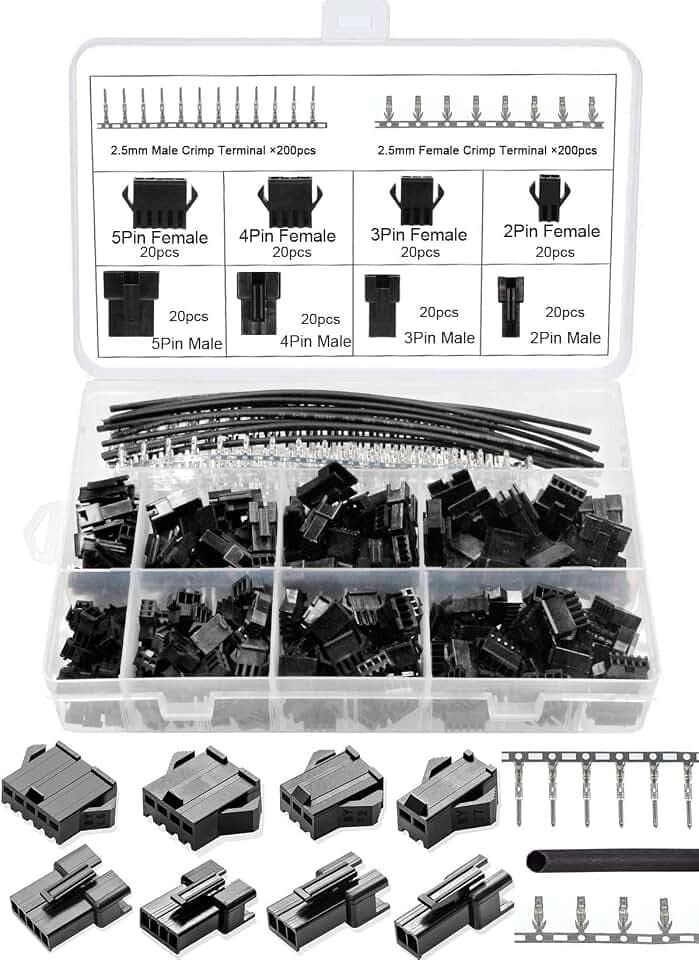 570 JST SM Kit 2 3 4 5 Pin Stecker JST Steckverbinder 2.5mm Pitch Männlich und Weiblich Stecker Buchsen Adapter for Kabelverbindungen