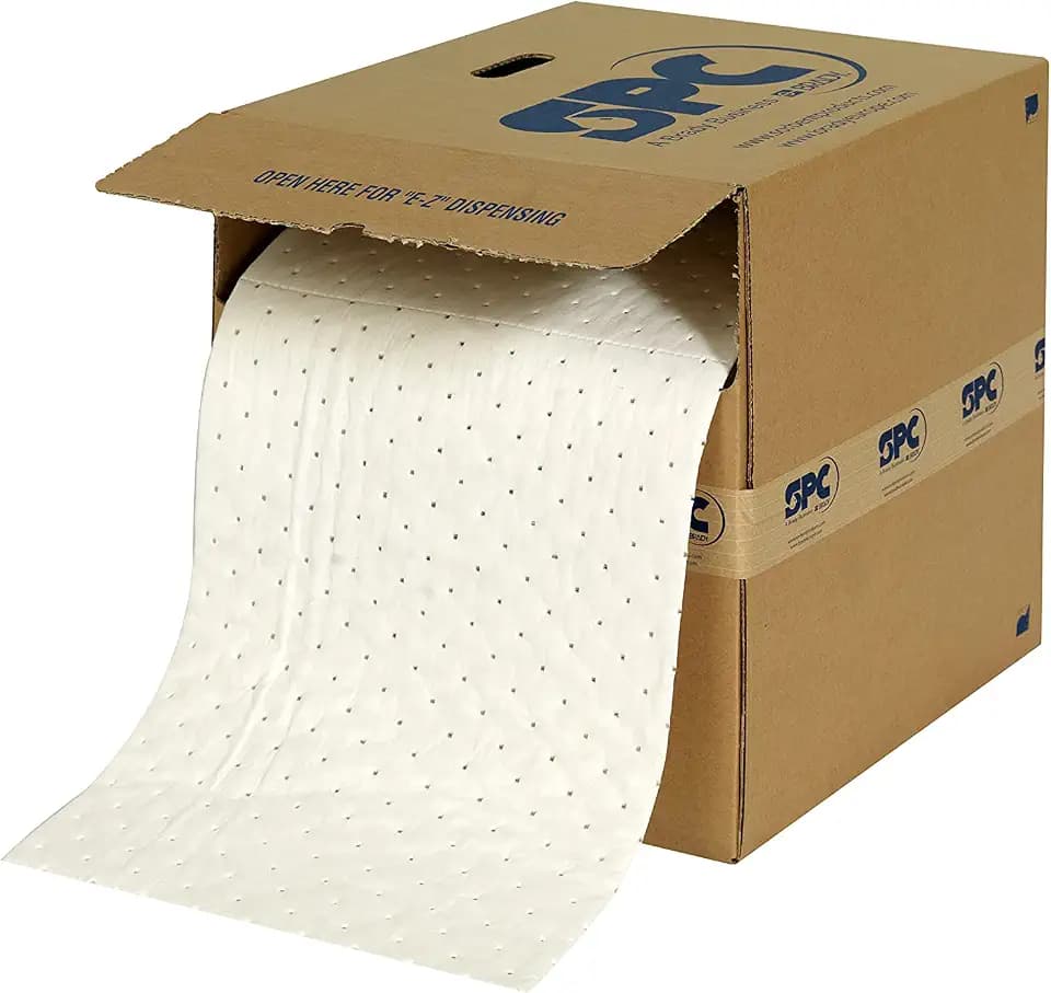 Brady Sxt Oil Absorbent Roller, 380mm x 46m, Weiß