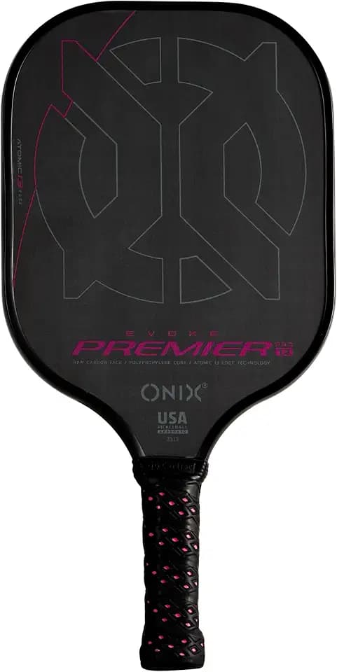 Onix Carbon Fiber Surface Medium-Weight Premium Perforated Grip One-Piece Construction Pickleball Paddle