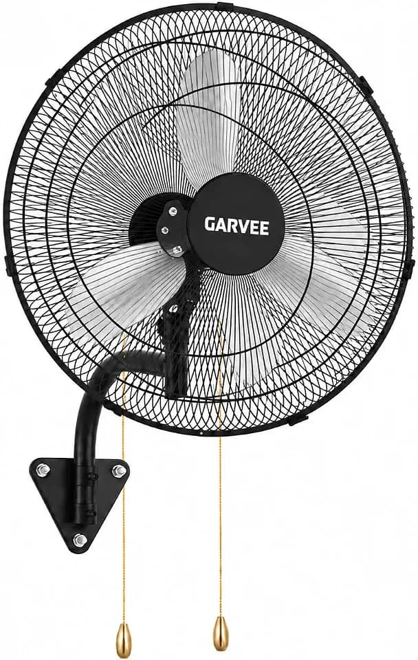 GarveeTech 18'' Wall Mount Fan Oscillating, 3-speed High Velocity Max, 3500 CFM Industrial Wall Fan, 90° Oscillation and 30° Tilt Cooling, for Indoor, Warehouse, Greenhouse, Workshop, Basement