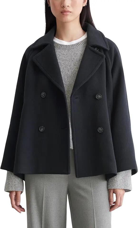 Marc O'Polo Damen Cabanjacke mit Reverskragen elegant