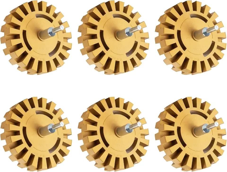 CowboyBOB 6 PCS Decal Remover Eraser Wheel Rubber Eraser Wheel for Drill