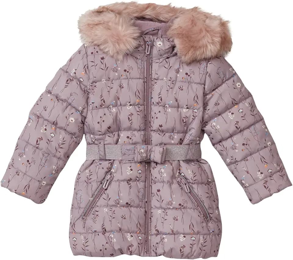 s.Oliver Junior Mädchen Outdoor-Mantel – Kapuze, Gürtel, gepolstert