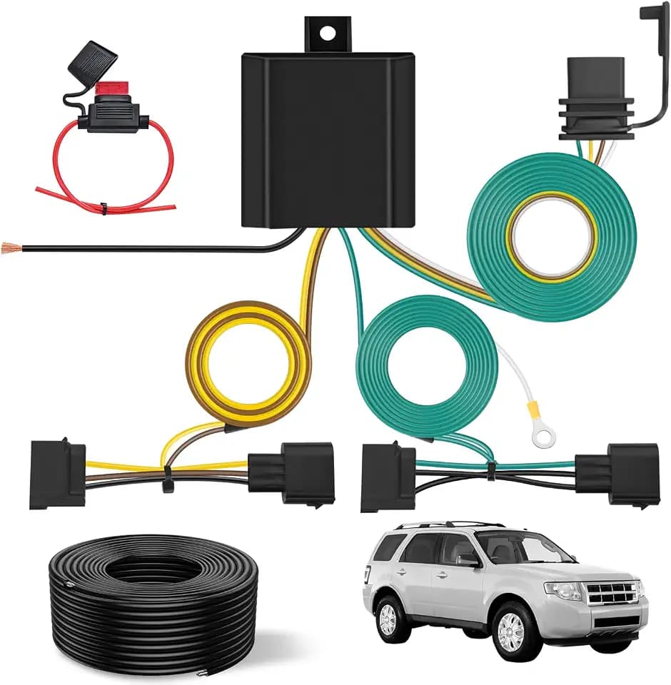 Nilight 4 Pin Trailer Wiring Harness Kit 56329 Vehicle