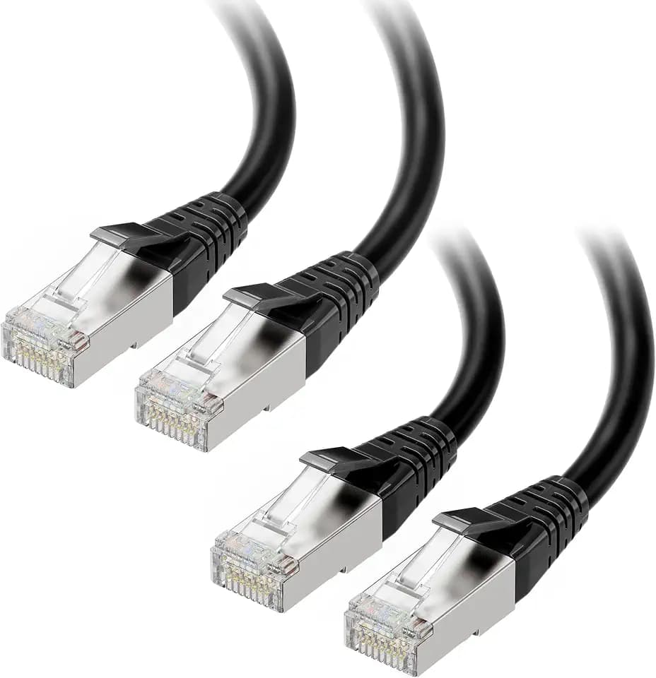 Cable Matters [Cat8 Certified] 2-Pack 40Gbps Cat 8 Cable, 3ft, Black