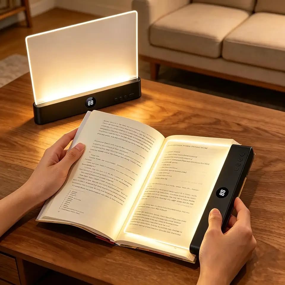Choudao LED Book Light & Night Light 2 in 1,Dimmable Flat Reading Light