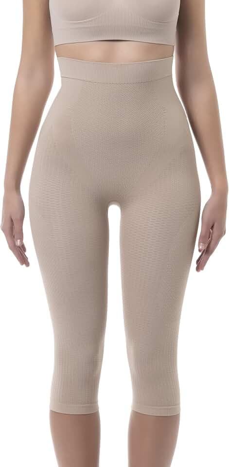 FarmaCell Anti-Cellulite Leggings Damen 3/4, Bauchweg, Push-Up-Po Hose, Made in Italy, 323