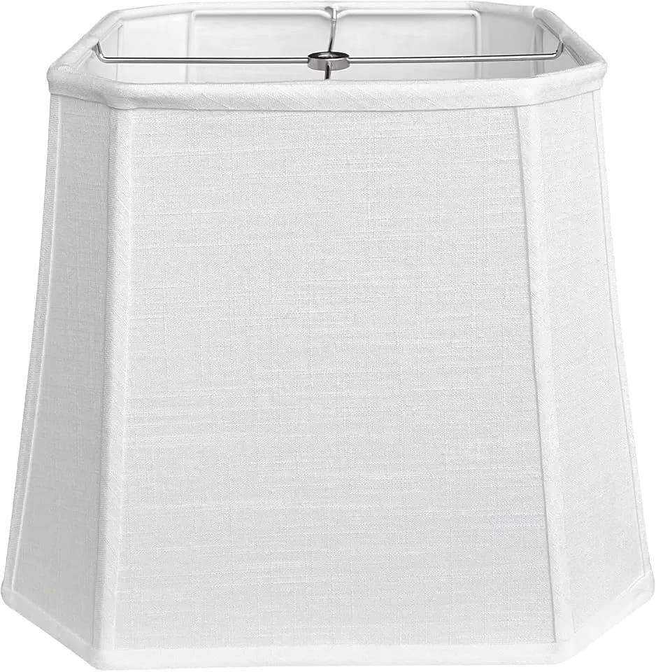 TOOTOO STAR White LampShade, 10" Top x 13" Bottom x 10.5" High square