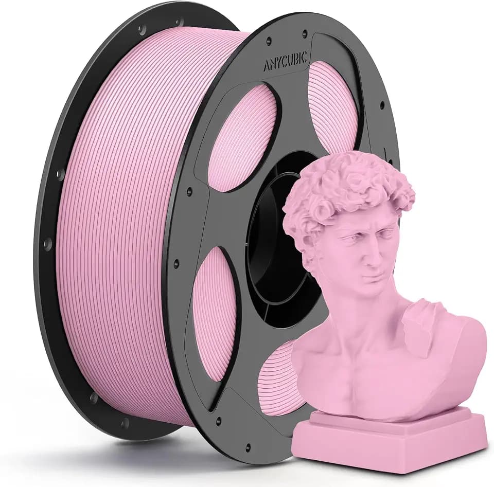 ANYCUBIC Matte PLA Filament 1,75mm, Feine Oberfläche, Matte Sakura Rosa 1KG