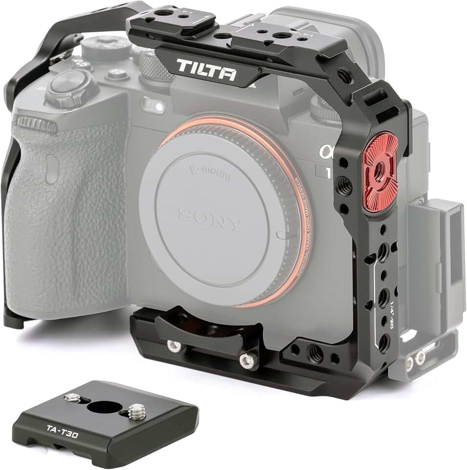 TILTA TA-T30-FCC-B-2 Camera Cage für Sony A7M4 A7 IV Alpha A1 A9 II Alpha 7 IV Kamera Käfig Support (Black)