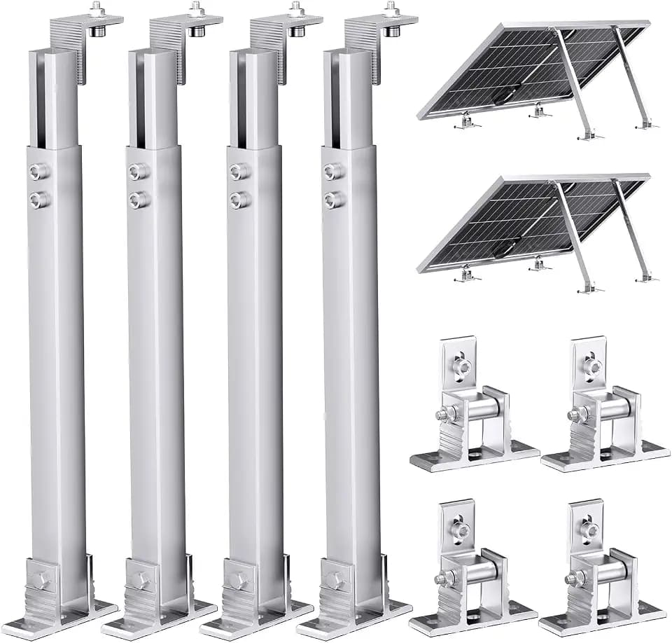 Adjustable Solar Panel Tilt Mount Brackets, Aluminum 2-Set