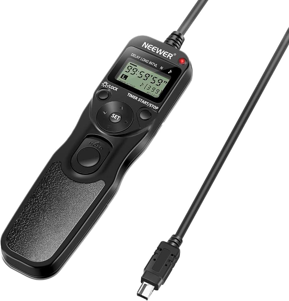 NEEWER Digitaler Timer Fernauslöser(Ersatz für MC-DC2) für Nikon D90 D600 D610 D3100 D3200 D3300 D5000 D5100 D5200 D5300 D7000 Digitale Spiegelreflexkameras