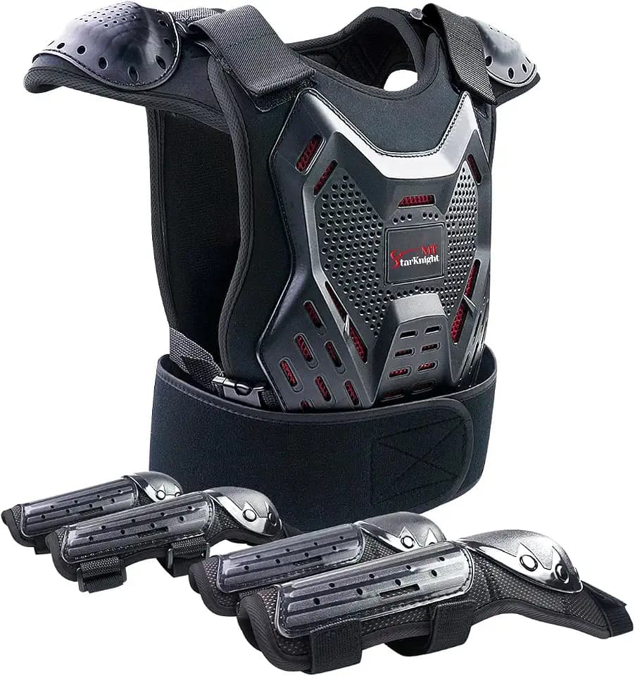 StarknightMT 5-12 Kids Dirt Bike Gear Youth Motocross Chest Protector Suit