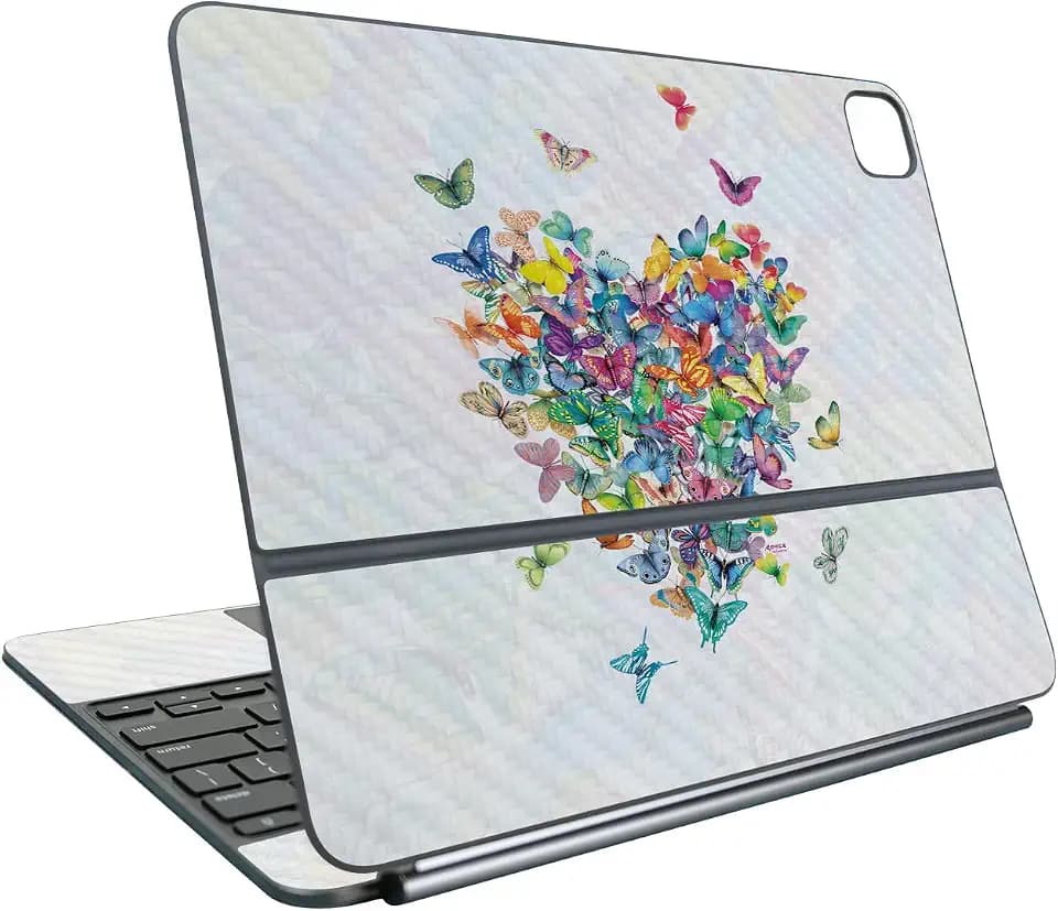 Carbon Fiber Phone Skin Compatible with Apple Magic Keyboard for iPad Pro 13" (M5) 2025 - Wildheart - Premium 3M Vinyl Protective Wrap Decal Cover - Easy to Apply | Crafted in The USA by MightySkins