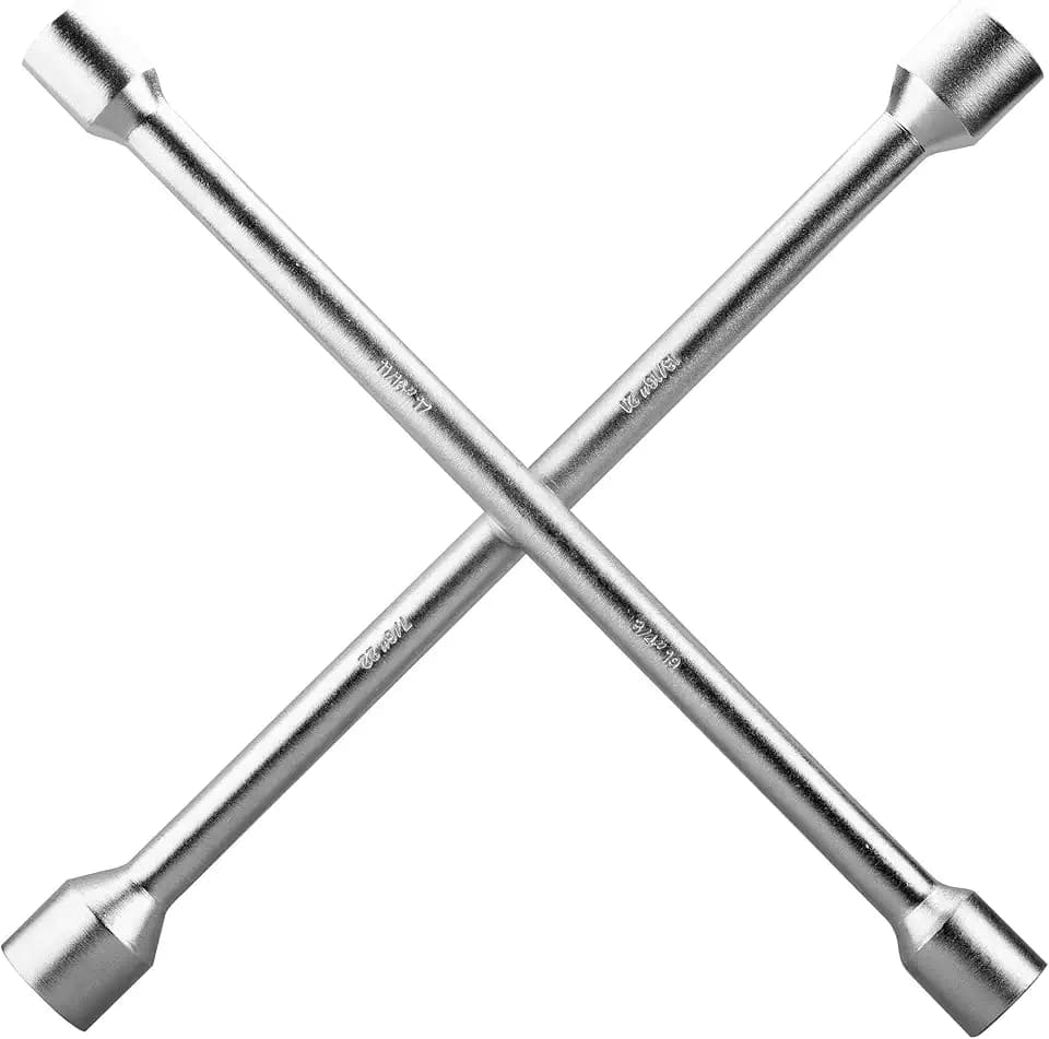 CARTMAN 14 Inch Heavy Duty 4 Way Universal Cross Lug Wrench Tire Iron