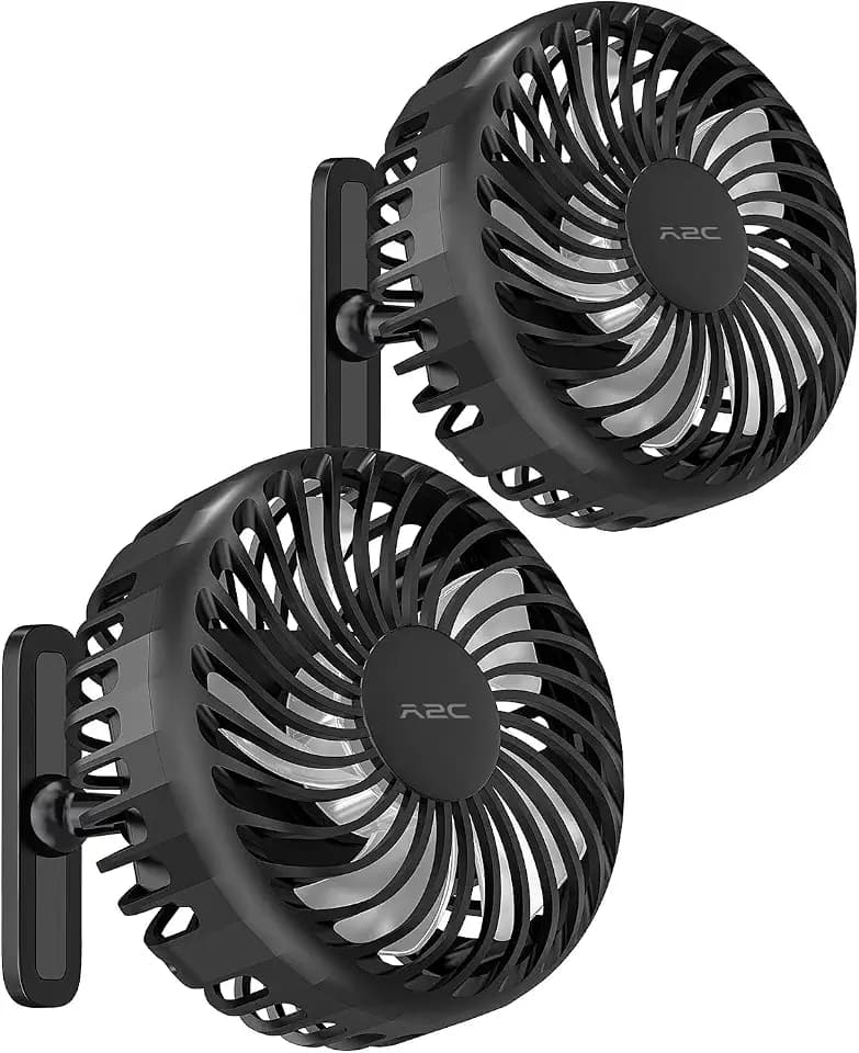 A2C Golf Cart Fan Rechargeable Magnetic Base Battery Operated Portable Fan